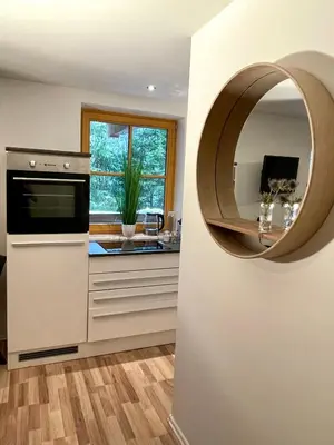 Küche/Küchenzeile in der Unterkunft Appartement Steinfisch