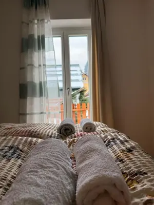 Ein Bett oder Betten in einem Zimmer der Unterkunft Wohnung in Hüttau