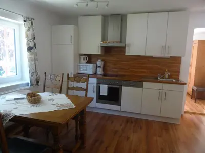 Küche/Küchenzeile in der Unterkunft Haus Steinbrecher Hallstatt