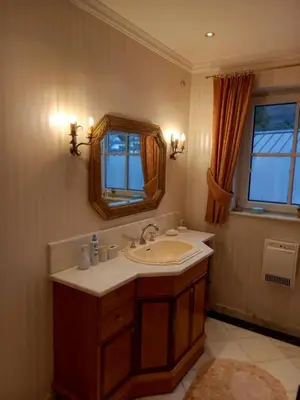 Ein Badezimmer in der Unterkunft Ferienhaus am Mondsee