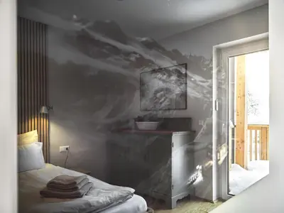 Ein Bett oder Betten in einem Zimmer der Unterkunft The Tauplitz Suites - Alpine Suite B4 by AA Holiday Homes