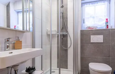 Ein Badezimmer in der Unterkunft Ferienwohnung Haus Sonnenschein