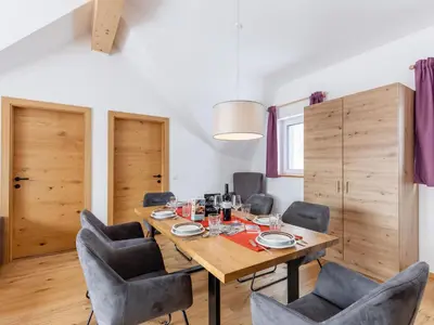 Ein Sitzbereich in der Unterkunft Lärchenhof Top 302