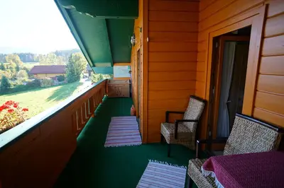 Ein Balkon oder eine Terrasse in der Unterkunft Haus Waltraut