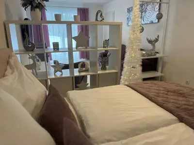 Ein Bett oder Betten in einem Zimmer der Unterkunft Sonnenblick