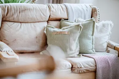 Ein Sitzbereich in der Unterkunft Ferienhaus Comfort
