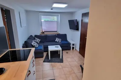Ein Sitzbereich in der Unterkunft Bergzeit