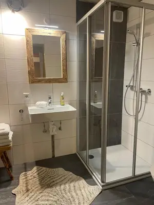 Ein Badezimmer in der Unterkunft Ferienwohnung in ruhiger Lage in Bischofshofen