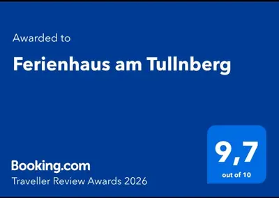 Ein Zertifikat, Auszeichnung, Logo oder anderes Dokument, das in der Unterkunft Ferienhaus am Tullnberg ausgestellt ist