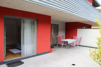 Ein Balkon oder eine Terrasse in der Unterkunft Appartementhaus Evelyn