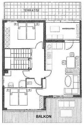 Grundriss der Unterkunft Appartementhaus Evelyn
