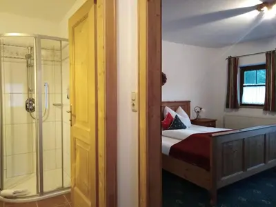 Ein Bett oder Betten in einem Zimmer der Unterkunft Jagersimmerl