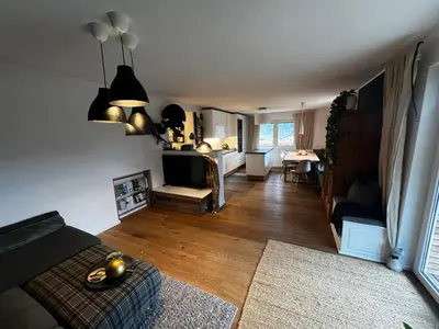 Ein Sitzbereich in der Unterkunft Flat Tom