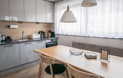 Küche/Küchenzeile in der Unterkunft Ferienhaus Mit Sauna Katschb