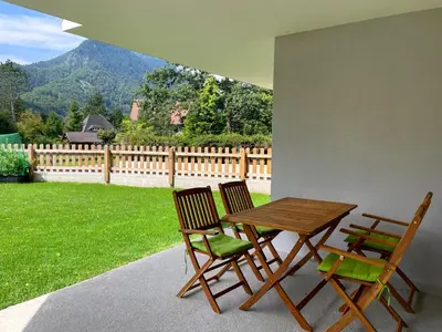 Ein allgemeiner Bergblick oder ein Berglick von der Ferienwohnung aus