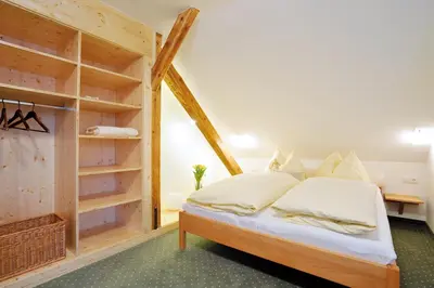 Ein Bett oder Betten in einem Zimmer der Unterkunft Pension Schindlau