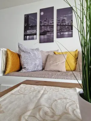 Ein Sitzbereich in der Unterkunft Haus Kampl - Appartement Ödensee