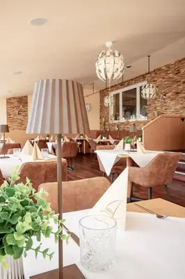 Ein Sitzbereich in der Unterkunft Luxus-Apartments direkt am Attersee