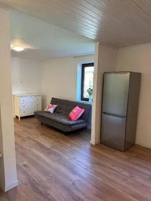 Ein Sitzbereich in der Unterkunft Ferienwohnung Seestern-Mondsee