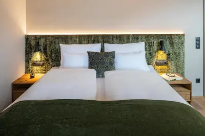 Ein Bett oder Betten in einem Zimmer der Unterkunft Luxus AlmChalets Schladming-Dachstein