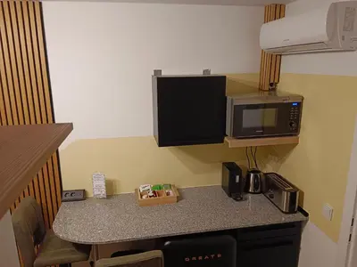 Küche/Küchenzeile in der Unterkunft 1 Zimmer Appartement nahe Gmunden Top2