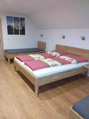 Ein Bett oder Betten in einem Zimmer der Unterkunft Minabauer