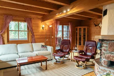 Ein Sitzbereich in der Unterkunft Haus Matteo - Familienurlaub beim Ödensee