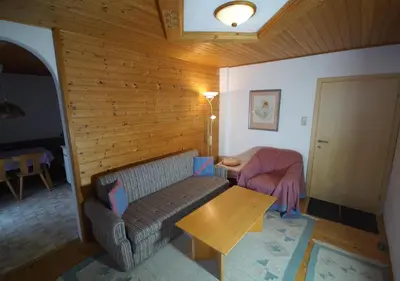Ein Sitzbereich in der Unterkunft Haus Hildegard