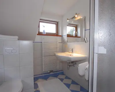 Ein Badezimmer in der Unterkunft Ferienhaus Altenmarktblick