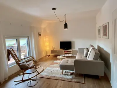 TV/Unterhaltungsangebot in der Unterkunft Bäckerhaus - Wohnung mit Pool und Garten
