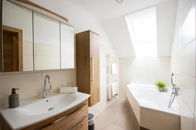 Ein Badezimmer in der Unterkunft Appartement Riedingtal