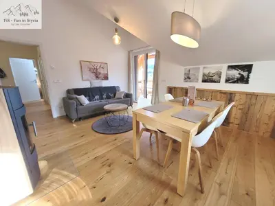 Ein Sitzbereich in der Unterkunft Mountain Suite A10 - by FiS