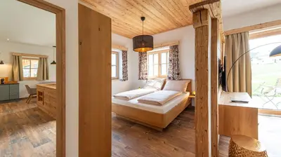 Ein Bett oder Betten in einem Zimmer der Unterkunft Beim Schwarzmarl - Your Austrian Home