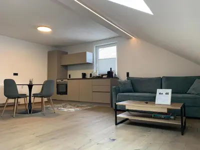 Küche/Küchenzeile in der Unterkunft Idyllische Suite in Zentrumsnähe mit Parkplatz Top 2