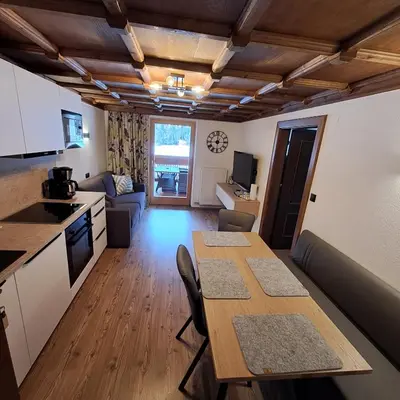 Küche/Küchenzeile in der Unterkunft Appartements Rabengut