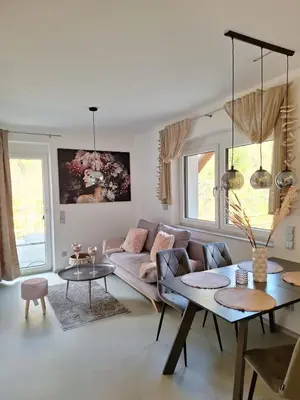Ein Sitzbereich in der Unterkunft Apartment Gamsblick