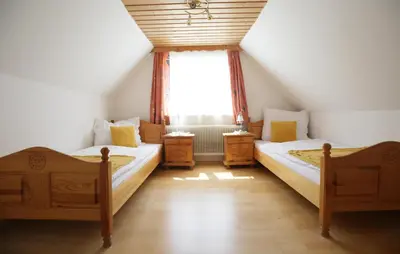 Ein Bett oder Betten in einem Zimmer der Unterkunft Ferienhaus In Mariahof