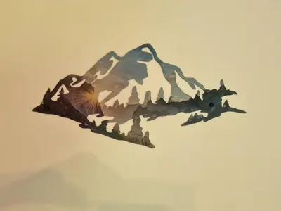 Ein allgemeiner Bergblick oder ein Berglick von der Ferienwohnung aus