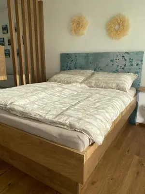 Ein Bett oder Betten in einem Zimmer der Unterkunft Seeblick 219