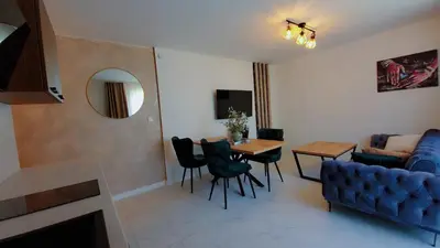 Ein Sitzbereich in der Unterkunft Noor Lux Apartments