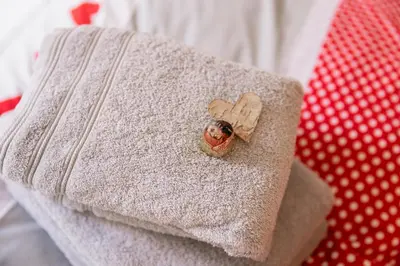 Ein Bett oder Betten in einem Zimmer der Unterkunft Pistenblick Lodge