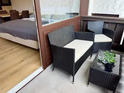 Ein Bett oder Betten in einem Zimmer der Unterkunft Alpenoase