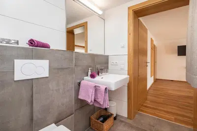 Ein Badezimmer in der Unterkunft d'Hoamatliab