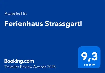 Ein Zertifikat, Auszeichnung, Logo oder anderes Dokument, das in der Unterkunft Ferienhaus Strassgartl ausgestellt ist