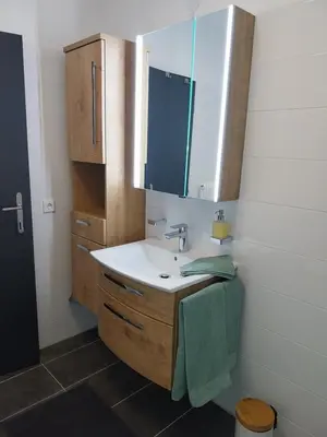 Ein Badezimmer in der Unterkunft SeenSucht