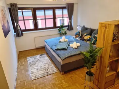 Ein Bett oder Betten in einem Zimmer der Unterkunft Apartment Crema