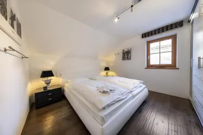 Ein Bett oder Betten in einem Zimmer der Unterkunft Panorama Chalet Taurachtal