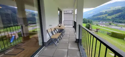Ein allgemeiner Bergblick oder ein Berglick von der Ferienwohnung aus