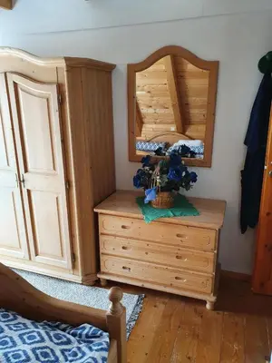 Ein Bett oder Betten in einem Zimmer der Unterkunft Ferienhaus Müller-Kräuter