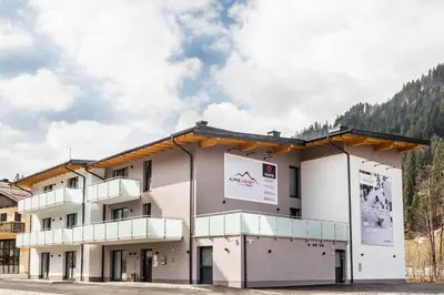 Ein allgemeiner Bergblick oder ein Berglick von der Ferienwohnung aus